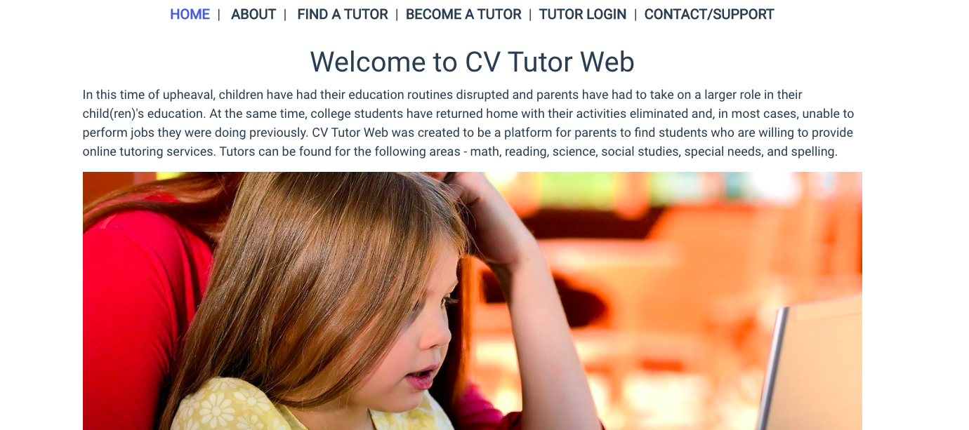 CV Tutor Landing Page